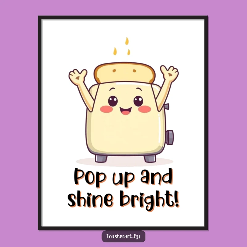 Free Printable Toaster Wall Art - Cheerful Downloadable Art for a Happy Home
