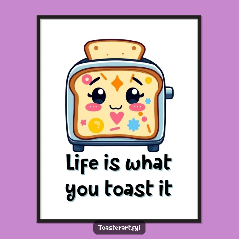 Free Printable Wall Art Funny Toaster Art - Quirky Downloadable Toast Decor Gift