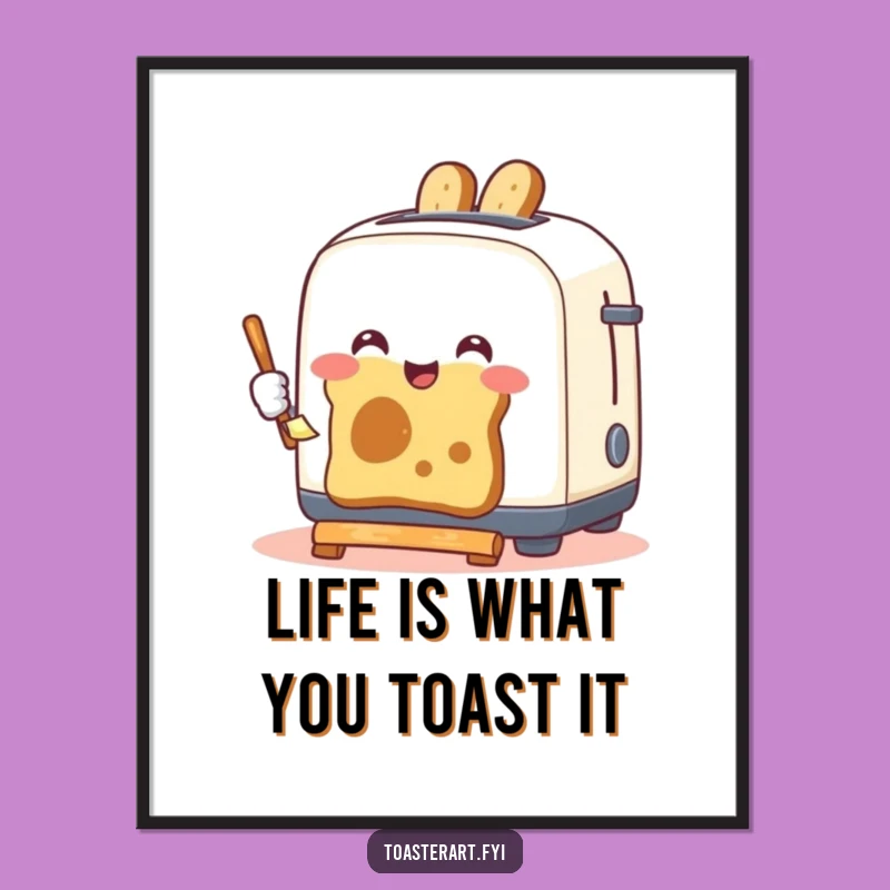Free Printable Wall Art: Hilarious Toaster Painting Toast, Funny Downloadable Decor