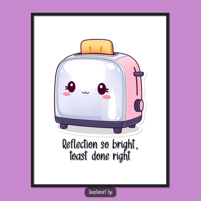 Free Printable Wall Art: Shiny Toaster Reflection, Hilarious Downloadable Decor, DIY Home Gift!