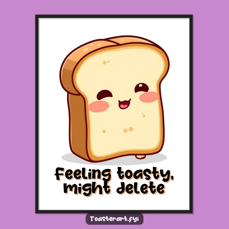 Funny Free Printable Wall Art: Bread Self-Toasting, Quirky Downloadable Decor!