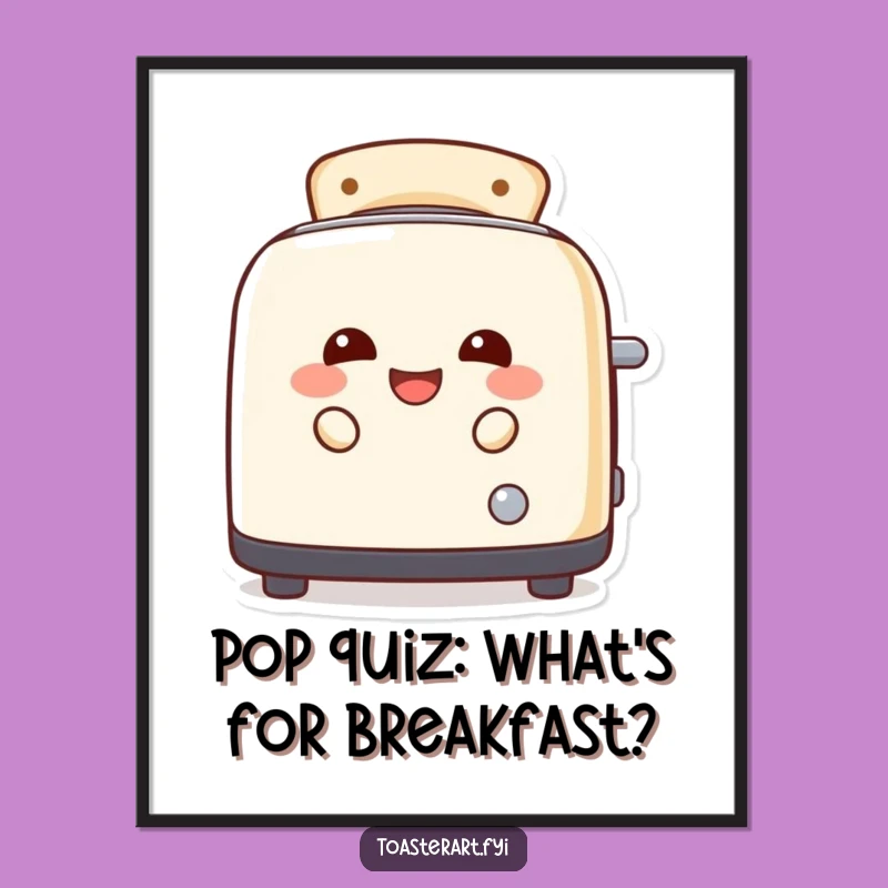 Funny Free Printable Wall Art: Laughing Toaster - Humorous Downloadable Art