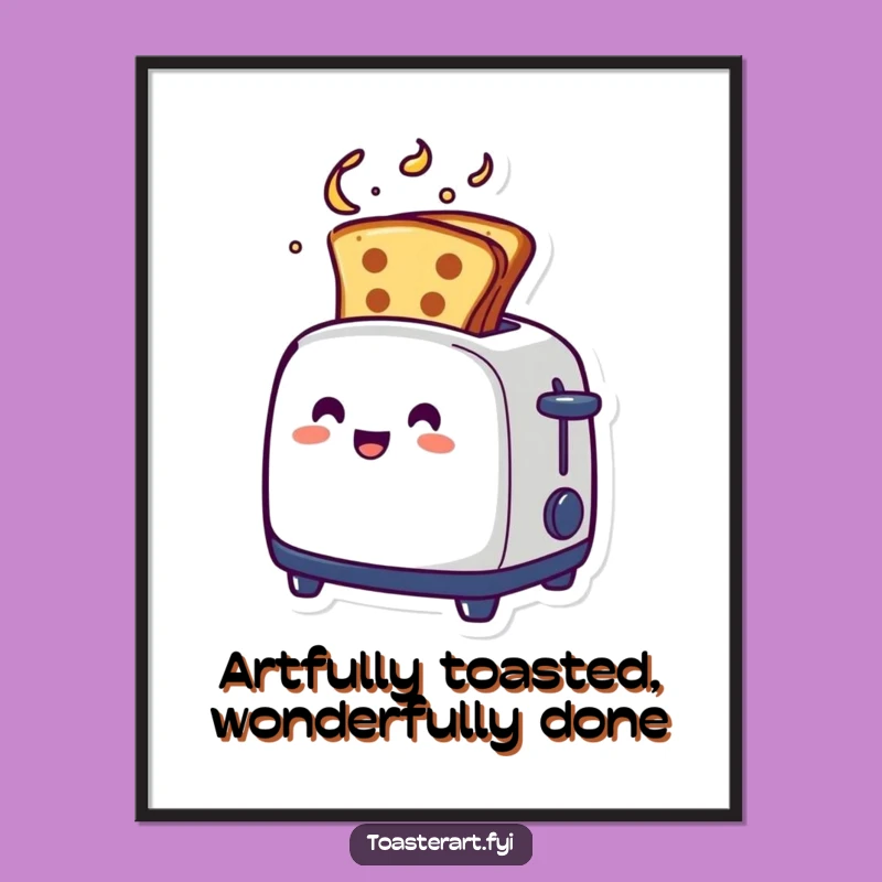 Funny Free Printable Wall Art: Swirling Toast Toaster Downloadable Decor for Quirky Spaces