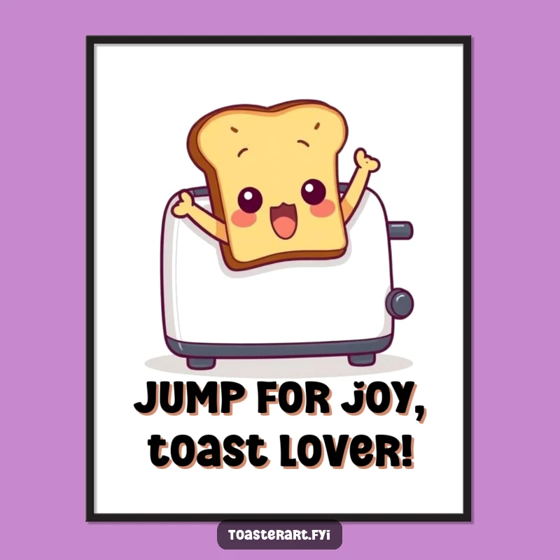 Funny Free Printable Wall Art: Toast's Surprise Leap, Dynamic Downloadable Decor!
