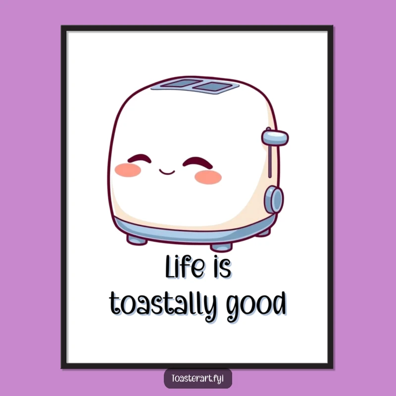 Funny Free Printable Wall Art: Winking Toaster, Quirky Kitchen Decor, Downloadable Art