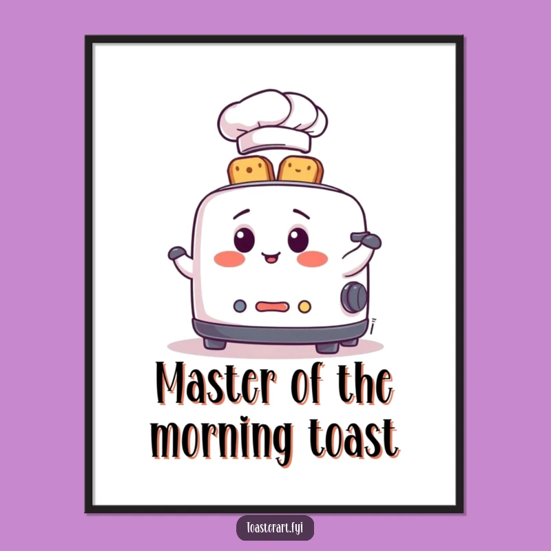Funny Free Printable Wall Art: Chef Toaster Juggling Toast - Downloadable Kitchen Decor!