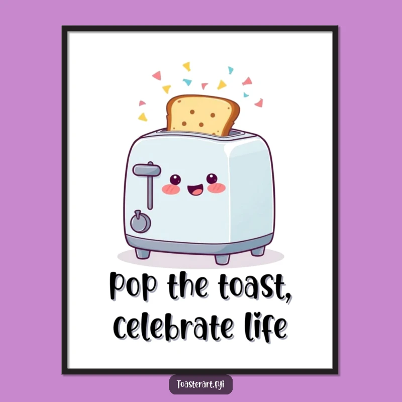 Funny Free Printable Wall Art: Toaster Confetti Humorous Decor Gift