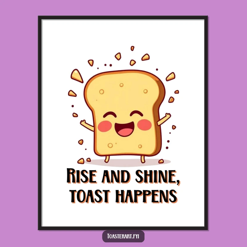 Free Printable Wall Art: Giggling Toast Explosion Funny Downloadable Art Gift