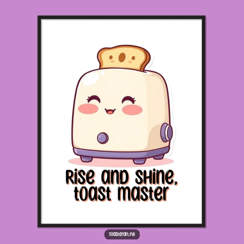 Funny Free Printable Wall Art: Blushing Toaster Artistic Toast Downloadable Decor for Your Kitchen