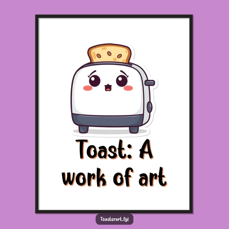 Funny Free Printable Wall Art: Surprised Toaster Art - Downloadable Decor