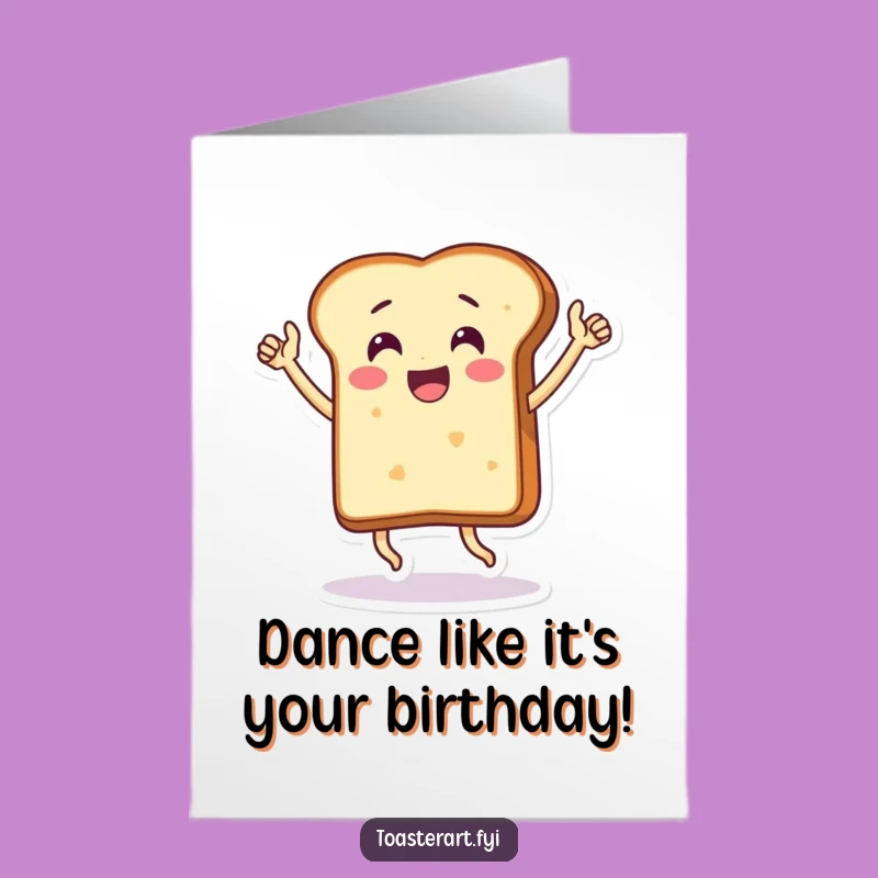 Free Printable Bread Dance Card: Funny Birthday Card for a Winner
