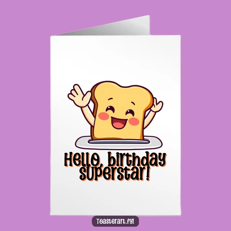 Free Printable Birthday Card: Grinning Toast Greets You - Fun DIY Download