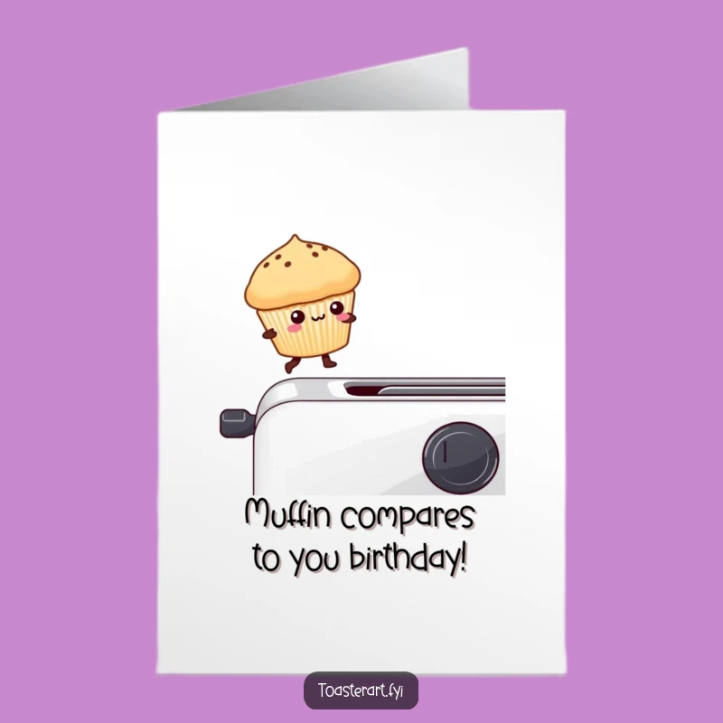 Free Printable Kawaii Muffin Birthday Card - Quirky Downloadable Art for Funny Wishes