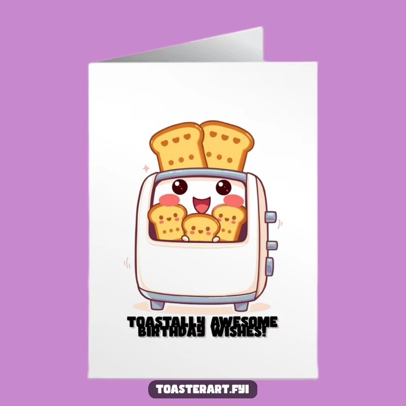 Free Printable Birthday Card: Funny Toaster Ejects Toast Figures for a Hilarious DIY Gift