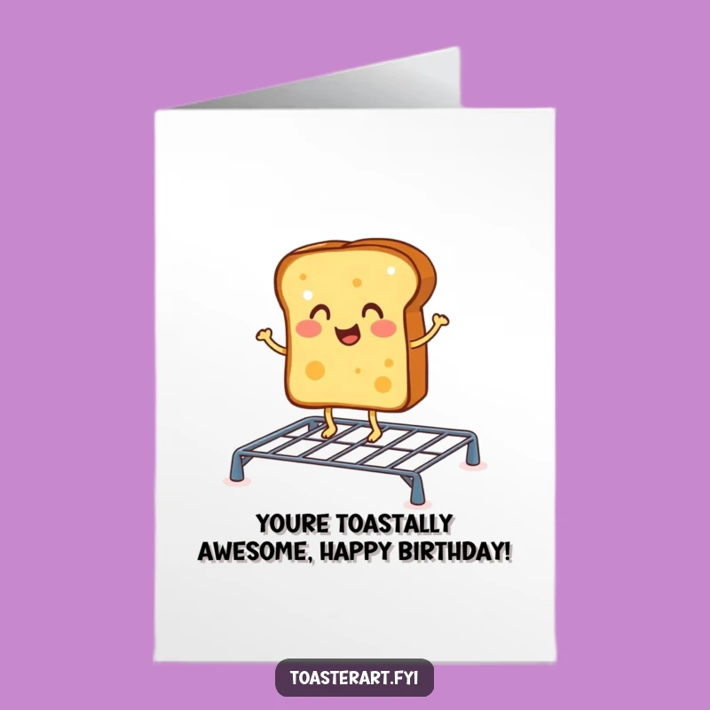 Free Printable Birthday Card: Toast Jigs on Rack, Downloadable Card for Fun Celebrations