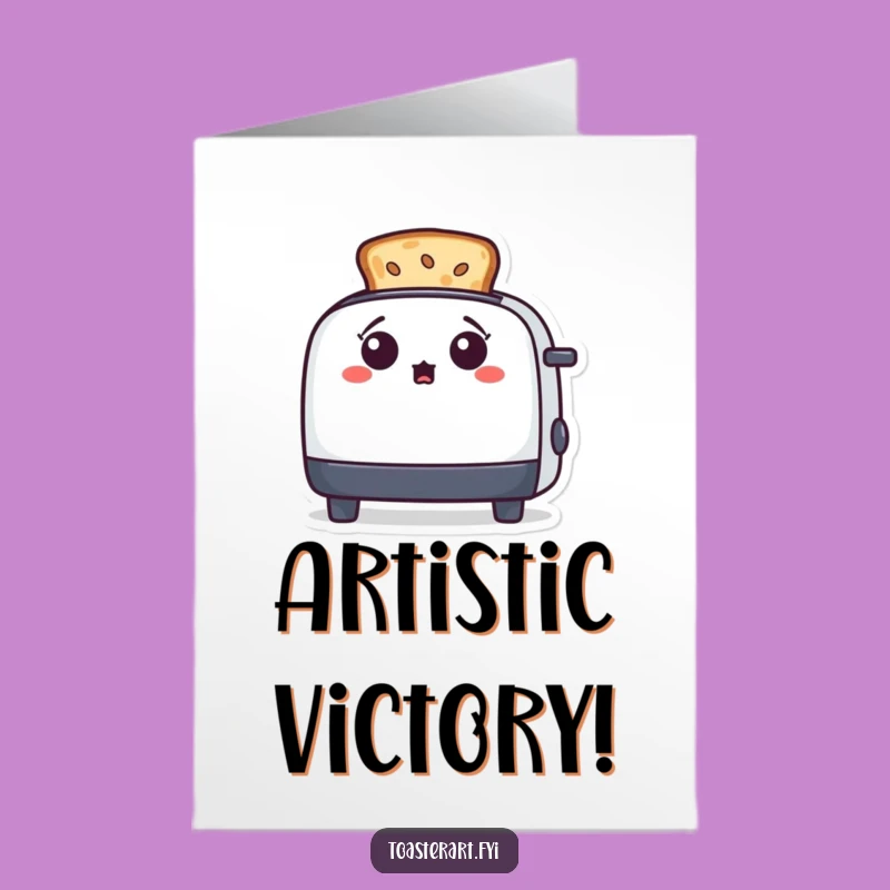 Free Printable Congrats Card: Artistic Toast Toaster - DIY
