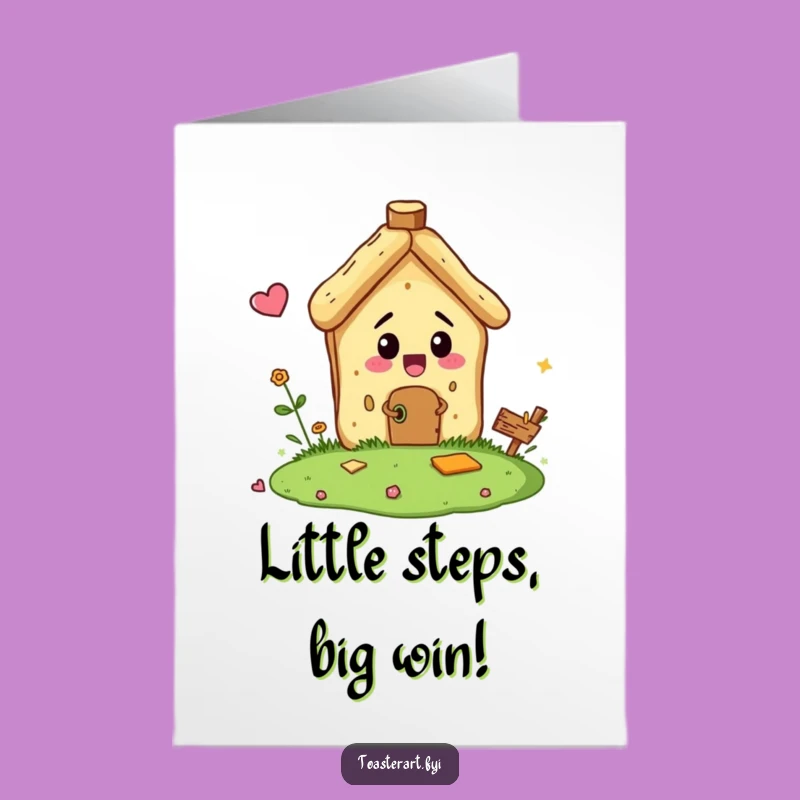Free Printable Congrats Card: Funny Crumb House, Building Success Downloadable