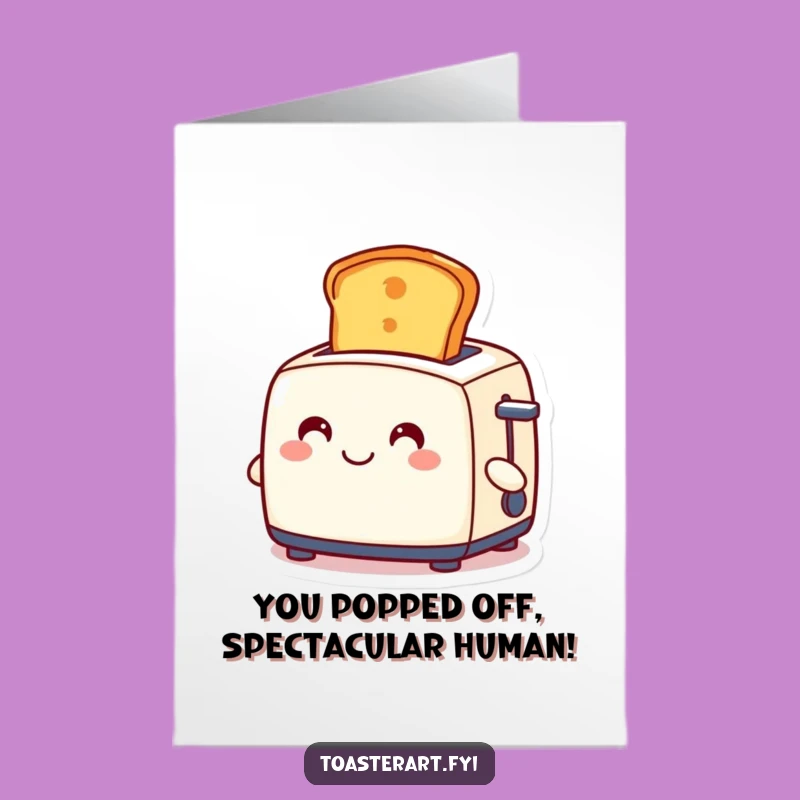 Free Printable Congrats Card: Golden Toast Pop - Funny Downloadable!