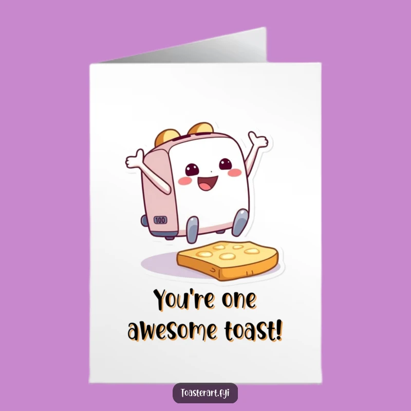 Free Printable Congrats Card: Happy Toaster Leaps for Your Success - Celebrate!