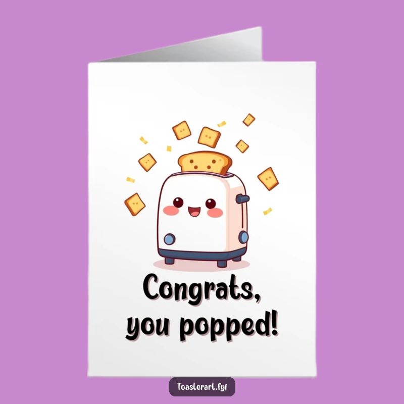 Free Printable Congrats Card: Toaster Confetti Success, Joyful Downloadable Gift