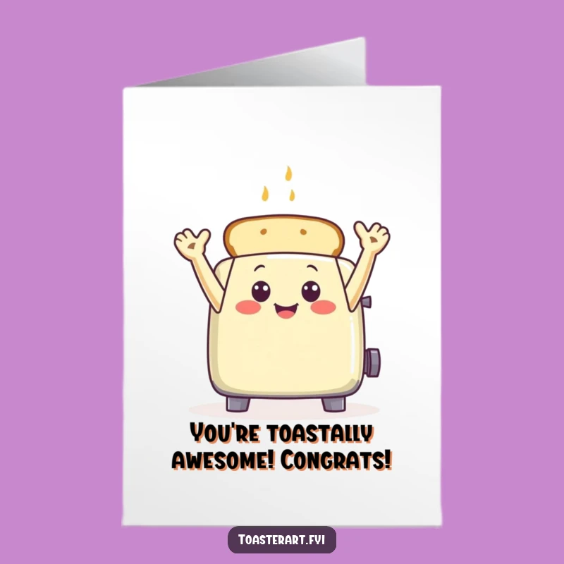 Free Printable Toaster Congratulations Card - Cheerful Downloadable Art for Big Wins