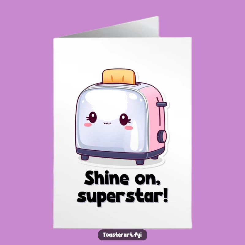 Free Printable Congrats Card: Shiny Toaster Reflection, Humorous Downloadable Success Gift!