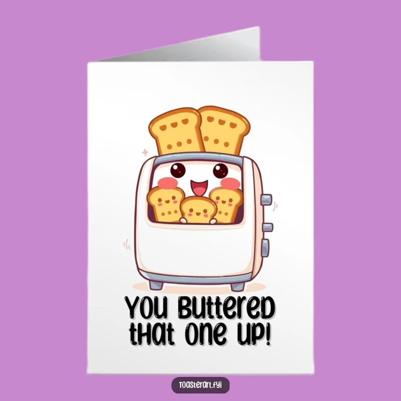 Free Printable Congrats Card: Funny Toaster Toasting Success in a DIY Downloadable Gift