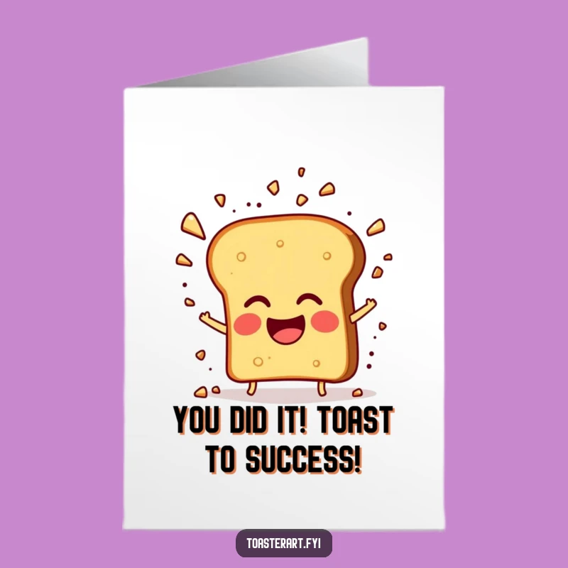 Free Printable Congrats Card: Giggling Toast Explosion Funny Downloadable Gift