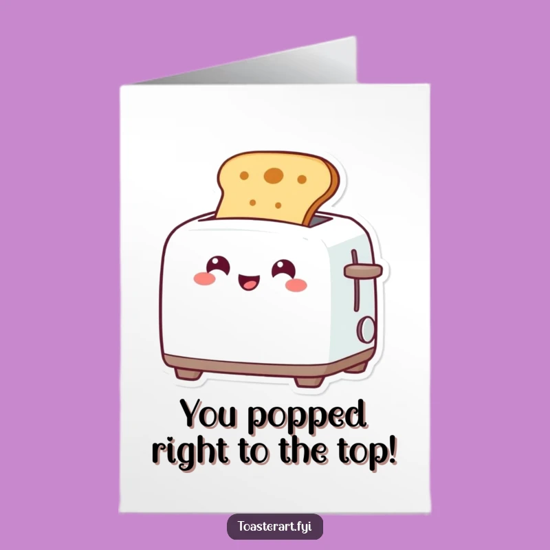 Free Printable Congrats Card: Amusing Toaster Toast Celebration Downloadable Gift Idea