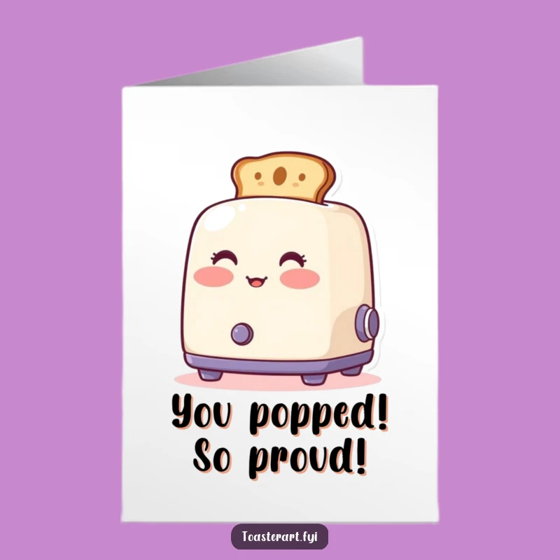 Free Printable Congratulations Card: Artistic Toaster Funny Downloadable Gift for Any Occasion