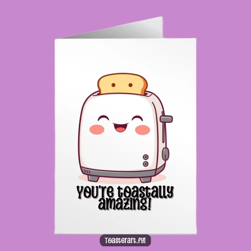 Free Printable Congrats Card: Cheerful Toaster, Big Wins, Hilarious Downloadable Gift