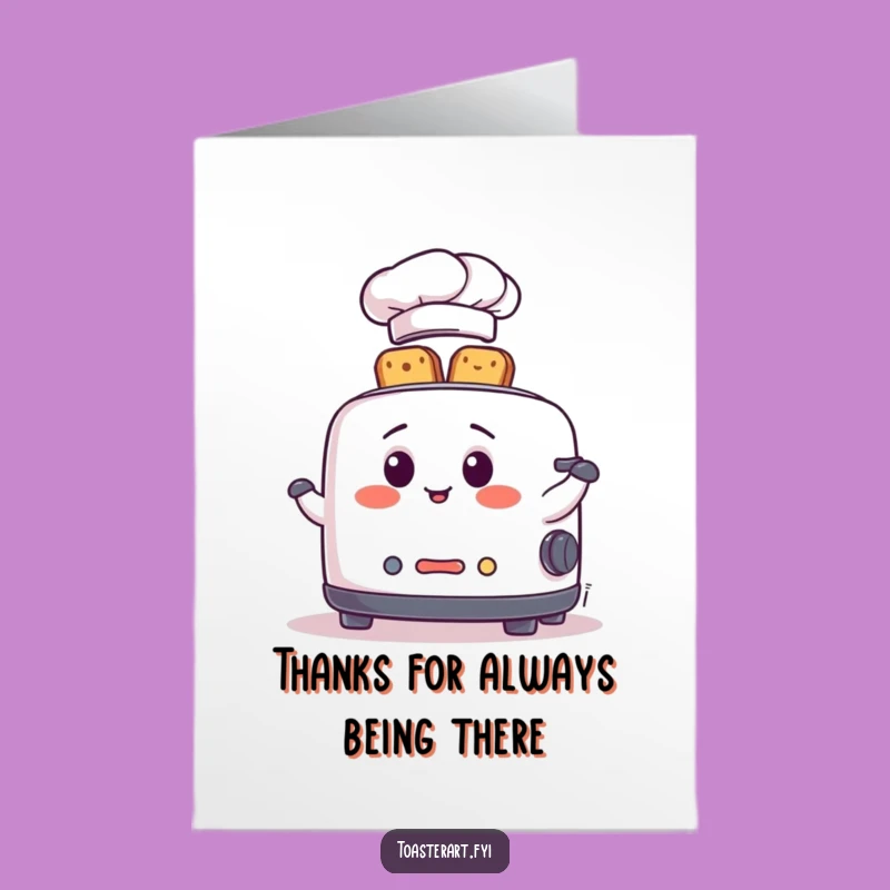 Free Printable Thank You Card: Chef Toaster Juggling Toast - Express Gratitude!