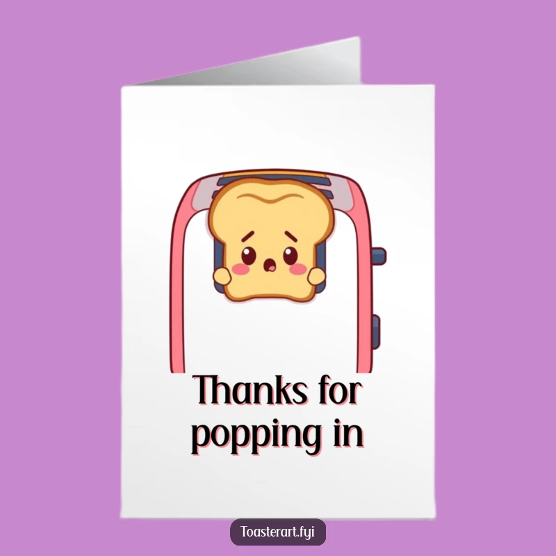 Free Printable Thank You Card: Startled Toast Gratitude Downloadable Gift
