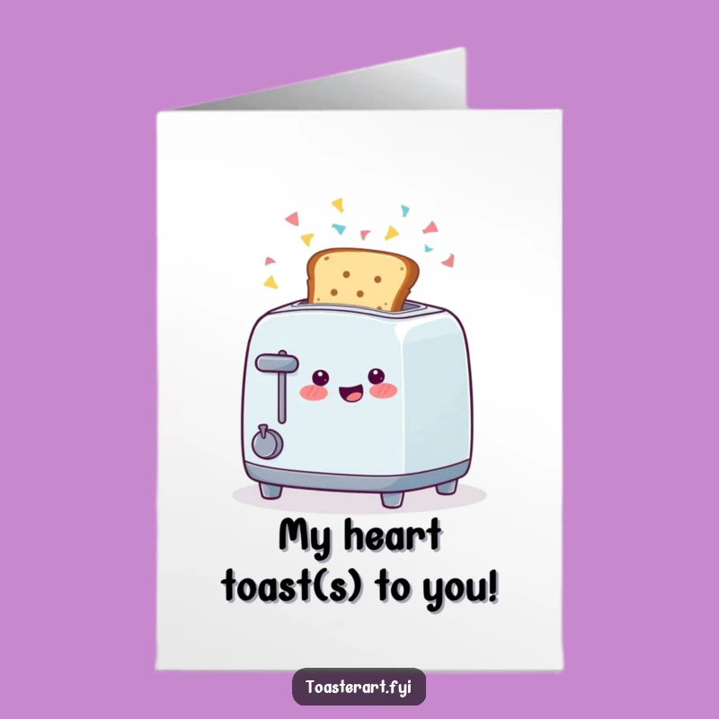 Free Printable Thank You Card: Toaster Confetti Gratitude Funny Gift Downloadable