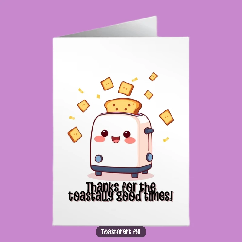 Free Printable Thank You Card: Toaster Confetti Thanks, Cheerful Downloadable Gift