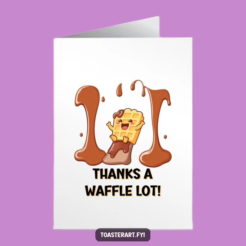 Free Printable Thank You Card: Waffle Syrup Slide Downloadable - Sweet Gratitude!