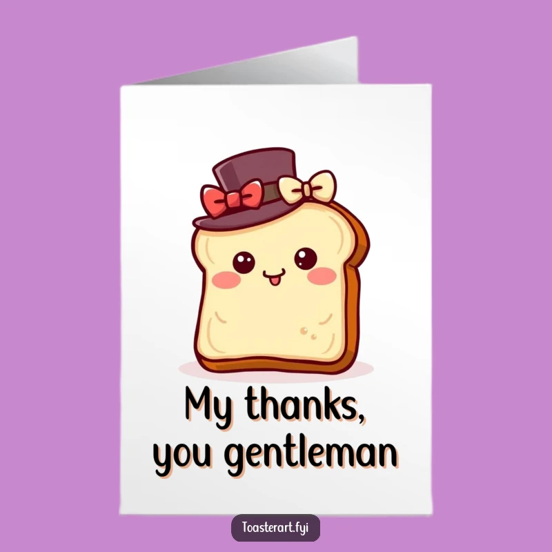 Free Printable Thank You Card: Dapper Toast's Bow - Grateful DIY