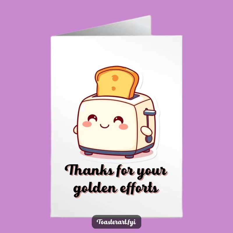 Free Printable Thank You Card: Golden Toast Pop - Funny Downloadable!