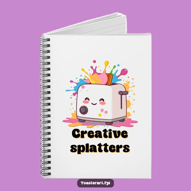 Funny Art Toaster Paint Splatter Notebook: Jot Down Ideas with Color!