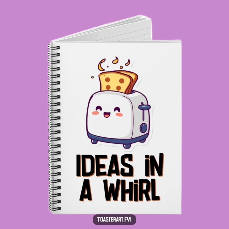 Funny Artistic Swirl Toaster Notebook - Creative Jotting Gift