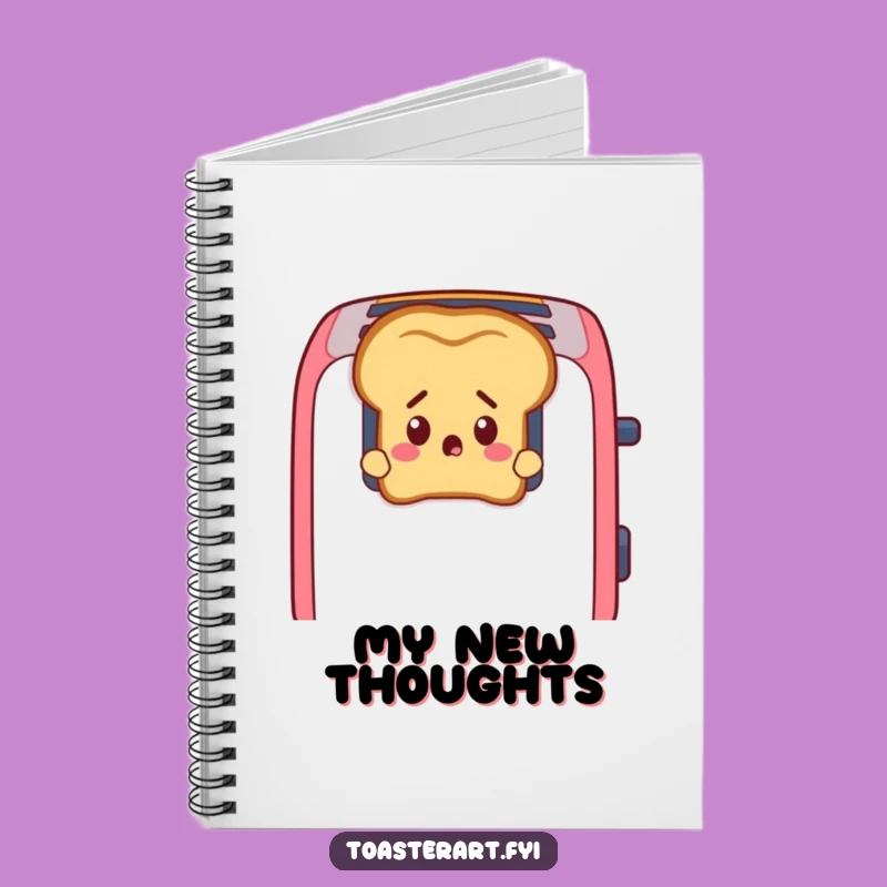 Funny Startled Toast Notebook: Jot Down Ideas with Cartoon Surprise