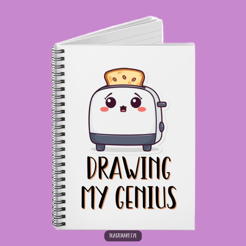 Funny Surprised Toaster Notebook - Jot Down Brilliant Ideas with Artistic Flair