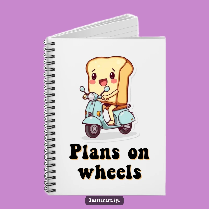 Funny Toast Scooter Rider Notebook - Jot Down Speedy Ideas!