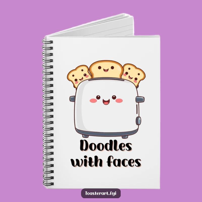 Funny Toaster Face Notebook: Jot Down Ideas with Breakfast Humor
