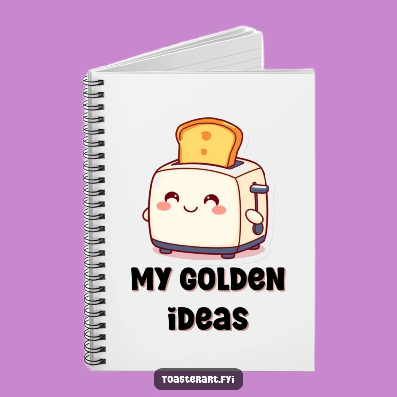 Funny Toaster Slice Notebook: Jot Down Ideas with Golden Humor