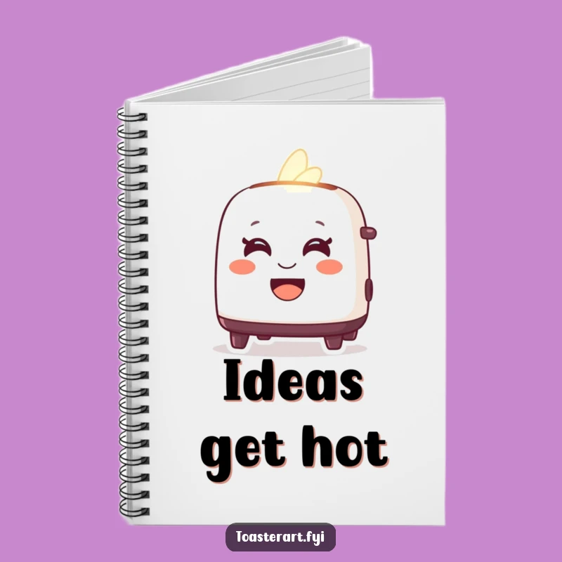 Funny Toaster Glow Notebook: Friendly Character Journal for Ideas
