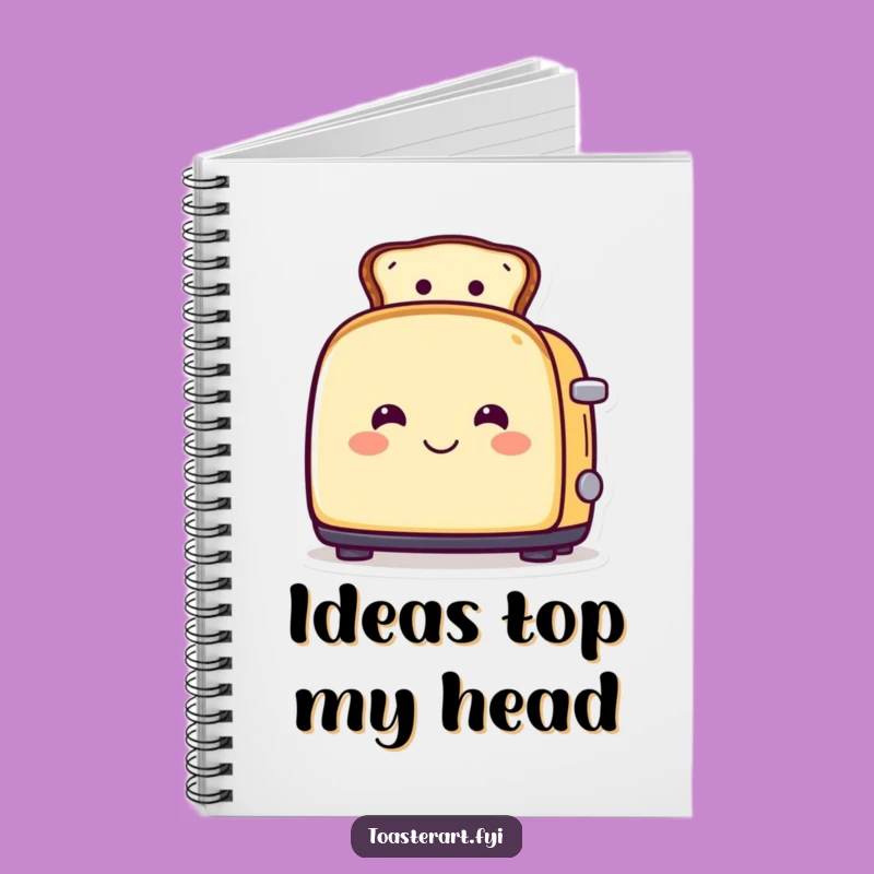 Funny Toast Hat Toaster Notebook: Jot Down Ideas with Hilarious Breakfast Style
