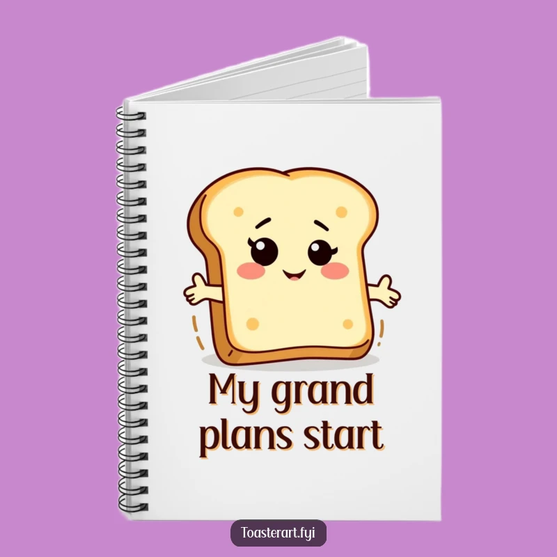 Funny Bread Slice Notebook: Jot Down Breakfast Ideas, Perfect Funny Gift