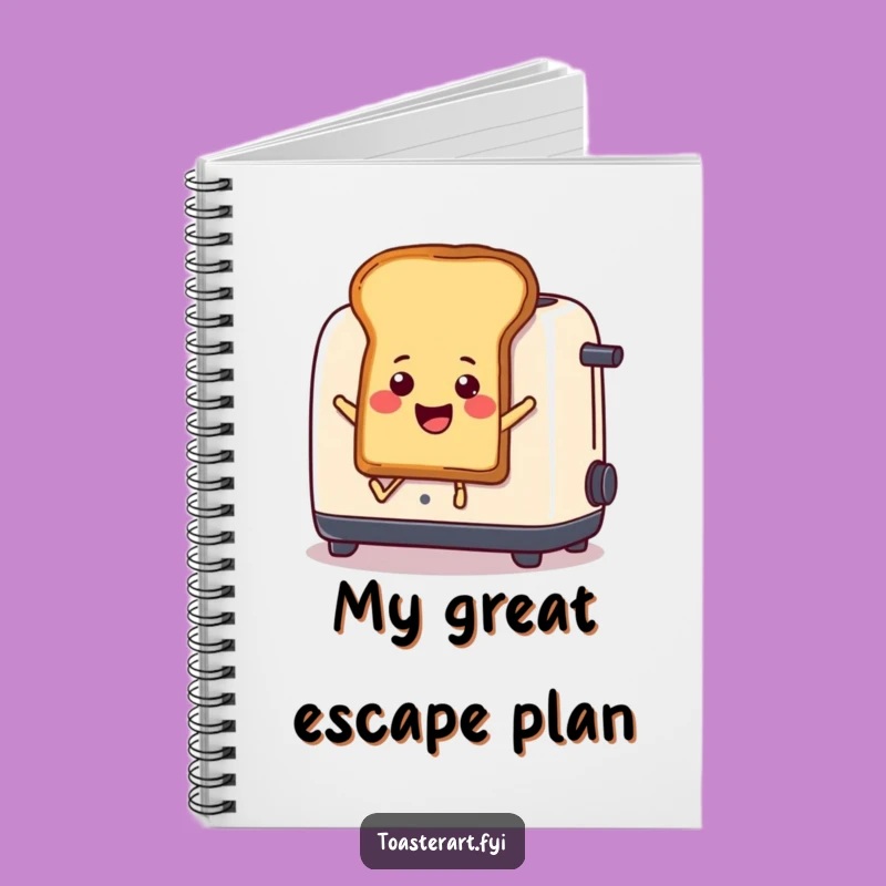 Funny Toast Leap Notebook: Hilarious Cartoon Toast Popping Out Journal