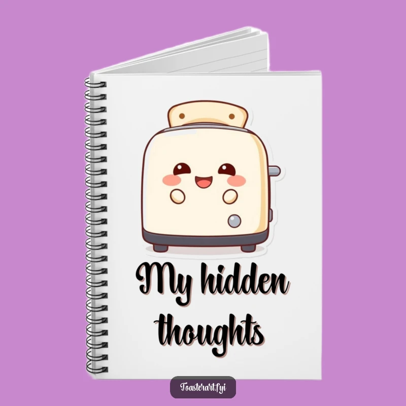 Funny Laughing Toaster Notebook - Jot Down Ideas with a Hilarious Peeking Character